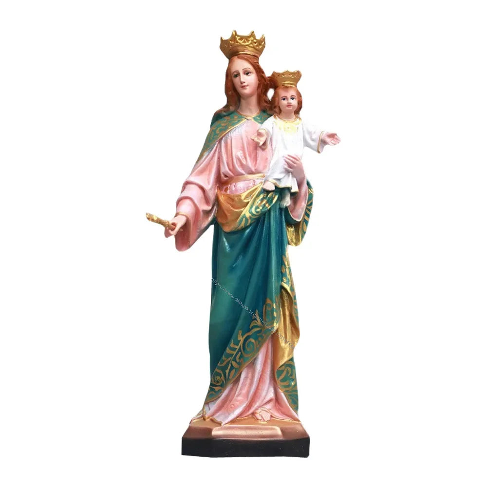 Our Lady of Fatima Statue Virgin Mary Sculpture Reigious Figurine Home Decoration Catholic Decor Gift 50cm