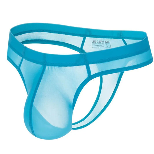 Men's Underwear Jockstrap Men's Bikini Brief Ice Silk Transparent As Underwear or Swimwear