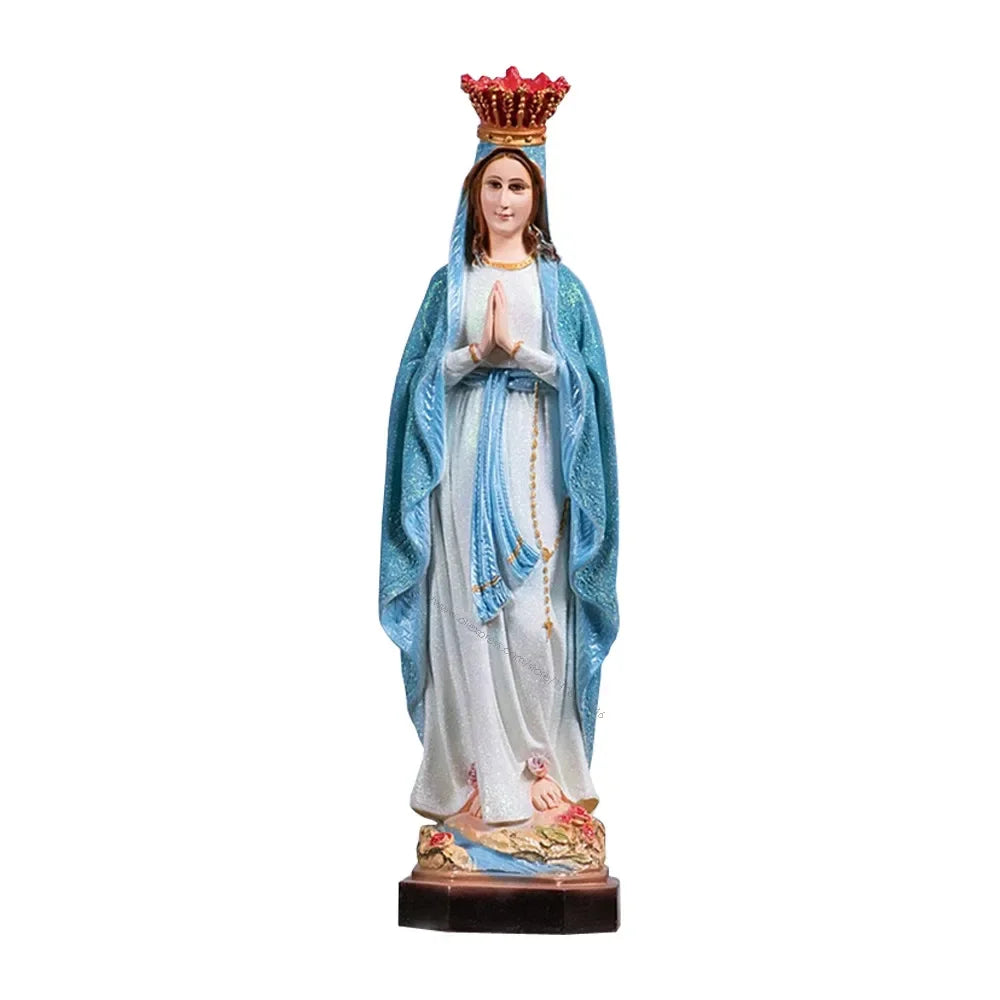 Our Lady of Fatima Statue Virgin Mary Sculpture Reigious Figurine Home Decoration Catholic Decor Gift 50cm